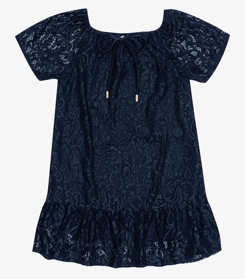 Vestido Midi Infantil Trick Nick Azul