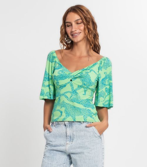 Blusa Feminina Estampa Endless Verde