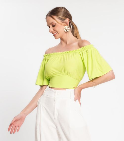 Top Cropped Feminino Rovitex Verde