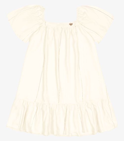 Vestido Infantil Feminino Trick Nick Bege