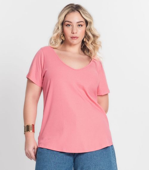 Blusa Feminina Plus Size da Infinita Cor Rosa