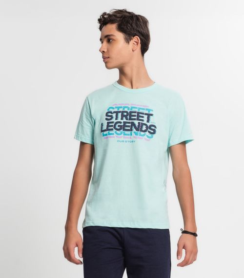 Camiseta Juvenil Masculina Minty Azul