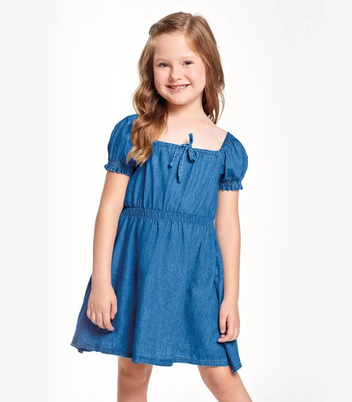 Vestido Jeans Infantil Trick Nick Azul