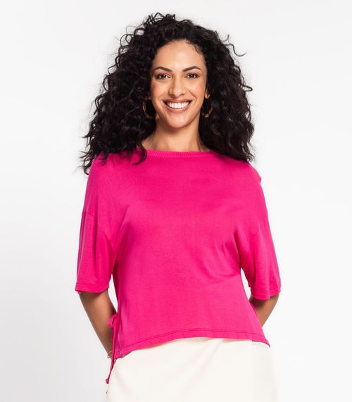 Blusa Feminina Com Abertura Lateral Rovitex Rosa