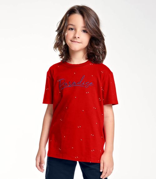 Camiseta Infantil Masculina Trick Nick Vermelho