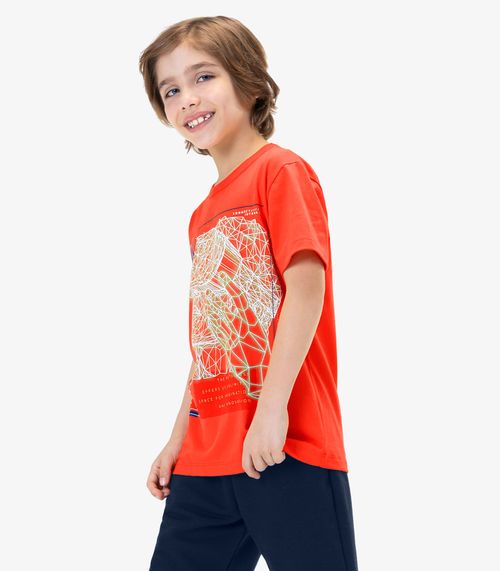 Camiseta Infantil Masculina Rovi Kids Laranja