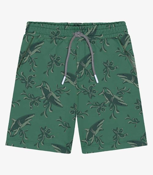 Bermuda Estampada Infantil Masculina Trick Nick Verde