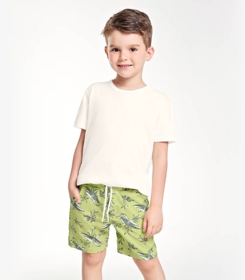 Bermuda Estampada Infantil Masculina Trick Nick Verde