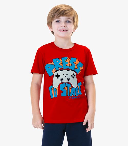 Camiseta Infantil Masculina Rovi Kids Vermelho