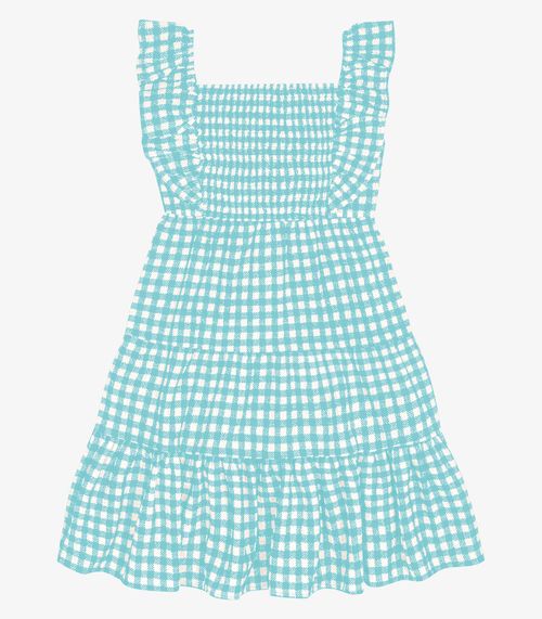 Vestido Infantil Xadrez Trick Nick Azul