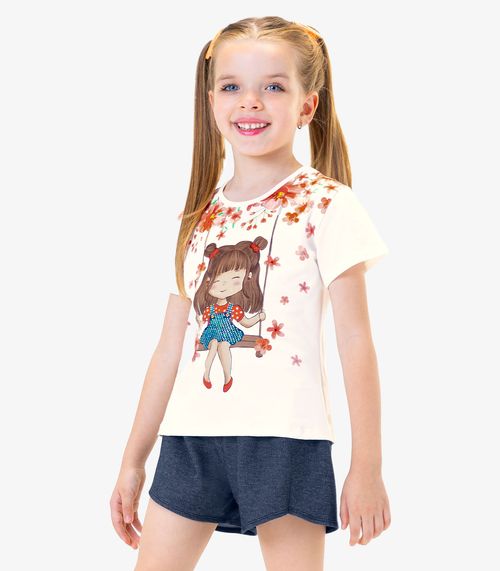 Blusa Feminina Infantil Rovi Kids Bege