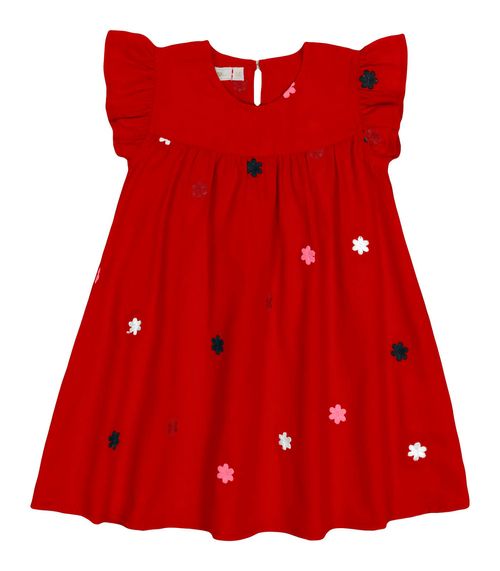 Vestido Infantil Feminino Trick Nick Vermelho