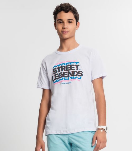 Camiseta Juvenil Masculina Minty Branco