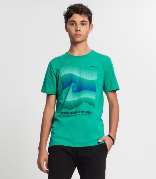 Camiseta Juvenil Masculina Minty Verde