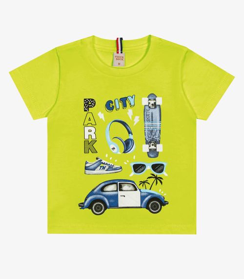 Camiseta Infantil Masculina Trick Nick Verde