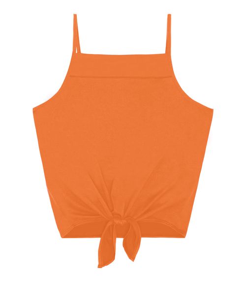 Blusa De Alça Semi Acabada Malha Delicate Rovitex Laranja