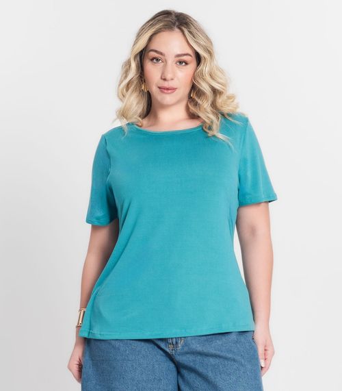 Blusa Básica Plus Infinita Cor Azul