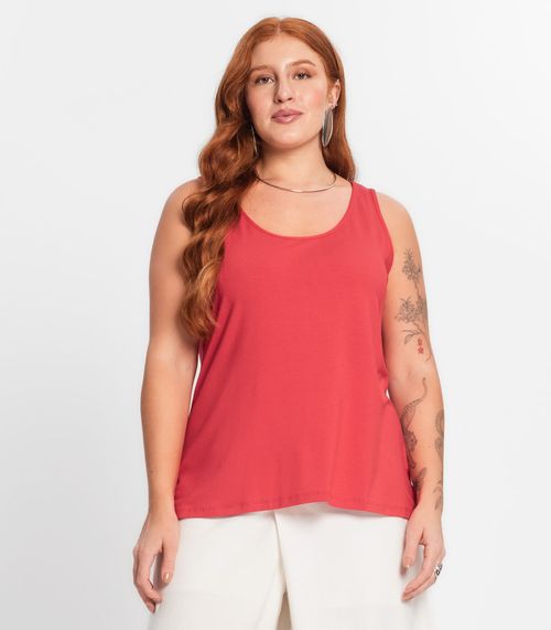 Regata Feminina Plus Size Secret Glam Vermelho