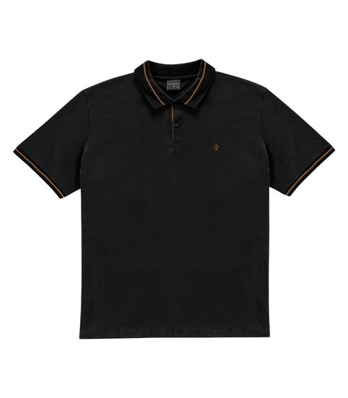 Camisa Polo Plus Size Diametro Preto