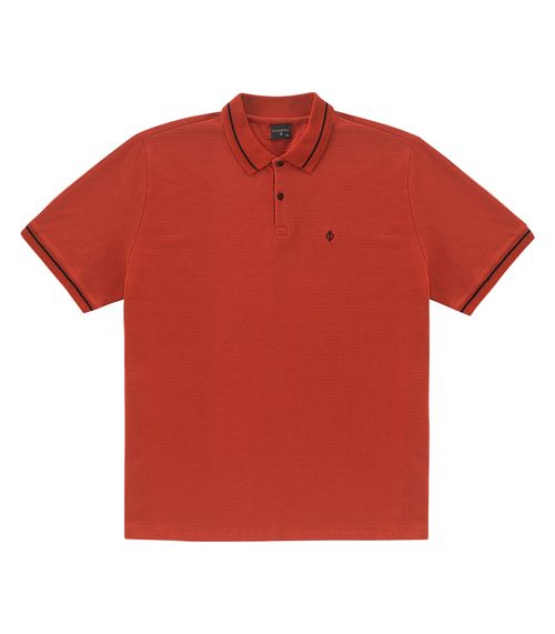 Camisa Polo Masculina Plus Size Diametro Laranja