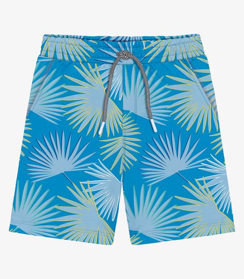 Bermuda Infantil Masculina Microfibra Trick Nick Azul