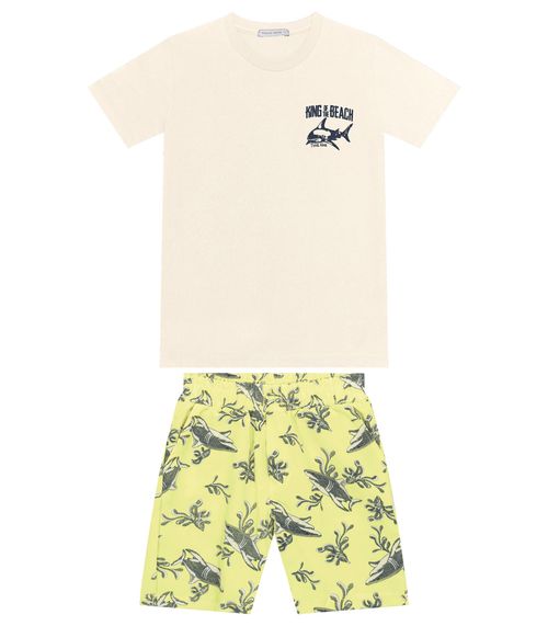 Conjunto Infantil Camiseta Com Bermuda Trick Nick Verde