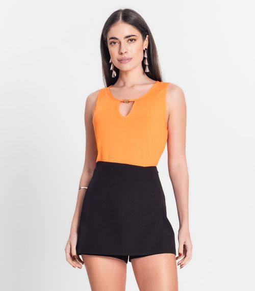 Blusa Feminina Estampada Infinita Cor Laranja