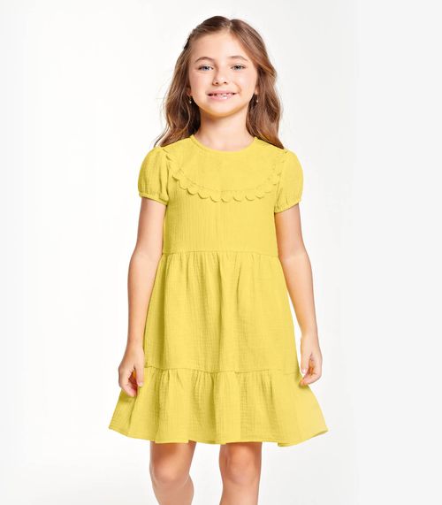 Vestido Infantil Feminino Trick Nick Amarelo