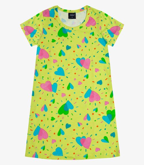 Vestido Infantil Estampado Select Verde