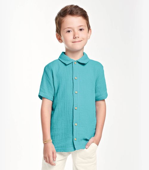 Camisa Infantil Masculina Trick Nick Azul