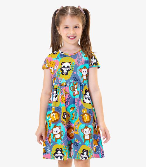 Vestido Infantil Bichinhos Rovi Kids Verde