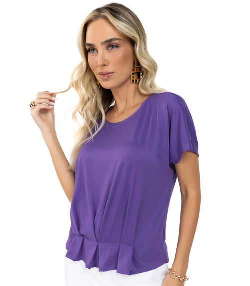 Blusa Feminina Com Pregas Endless Roxo