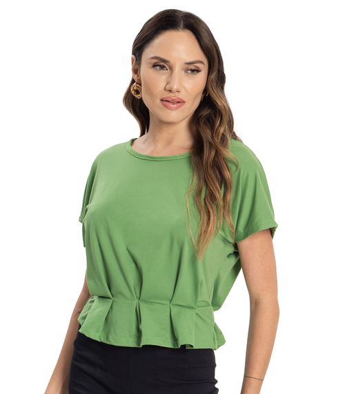 Blusa Feminina Com Pregas Endless Verde