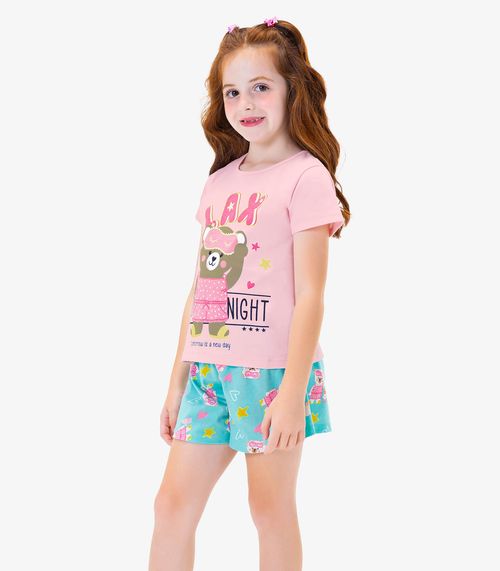 Pijama Infantil Feminino Rovi Kids Rosa