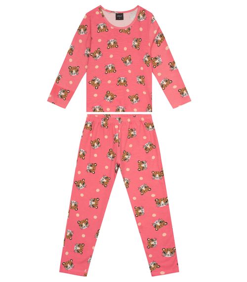 Pijama Infantil Estampado Select Rosa