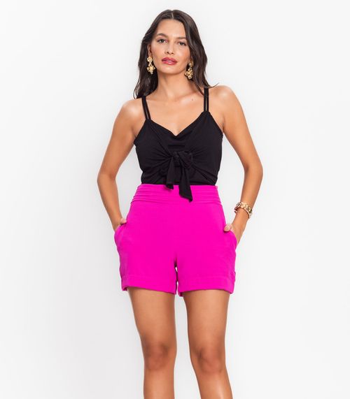 Shorts Feminino Em Crepe Endless Rosa