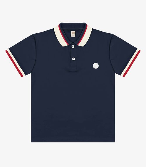 Camisa Polo Infantil Trick Nick Azul