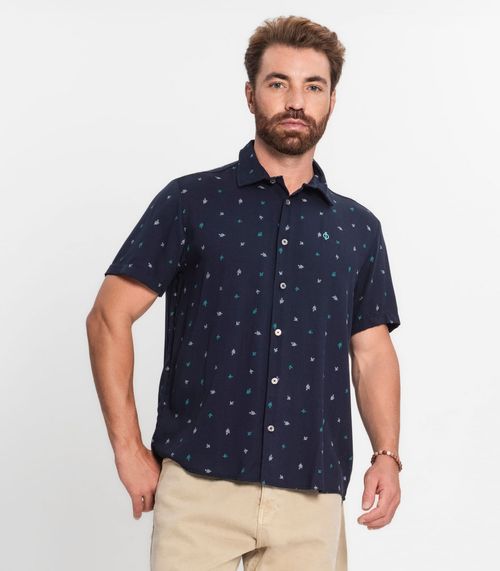 Camisa Masculina Diametro Azul