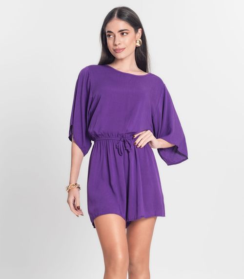 Macaquinho Feminino Viscose Infinita Cor Roxo