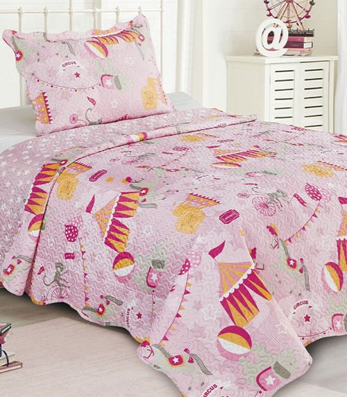 Jogo De Colcha Evolution Patchwork Solteiro Camesa Rosa