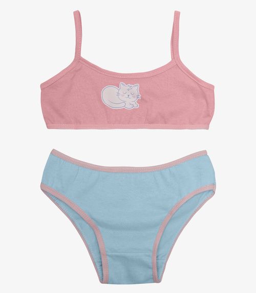 Conjunto Lingerie Infantil Select Rosa