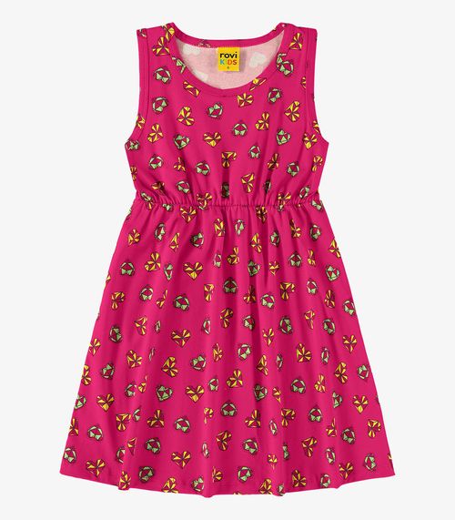 Vestido Infantil Estampado Rovi Kids Rosa