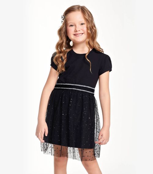 Vestido Infantil Feminino Trick Nick Preto