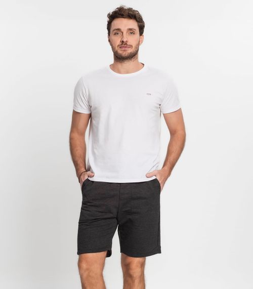 Bermuda Masculina Plus Size Moletom Diametro Preto