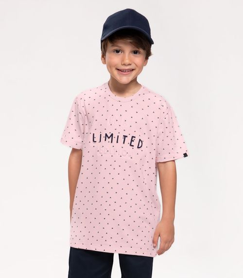 Camiseta Infantil Masculina Limited Trick Nick Rosa