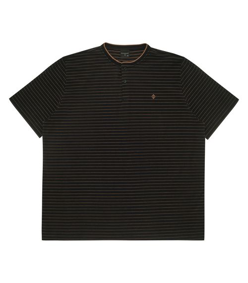 Polo Cotton Listrado Masculina Diametro Preto