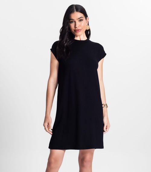 Vestido Feminino Gola Alta Select Preto