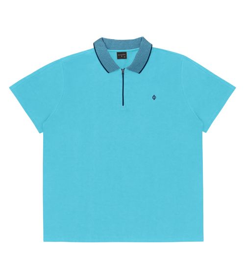 Polo Cotton Leve Masculina Diametro Azul