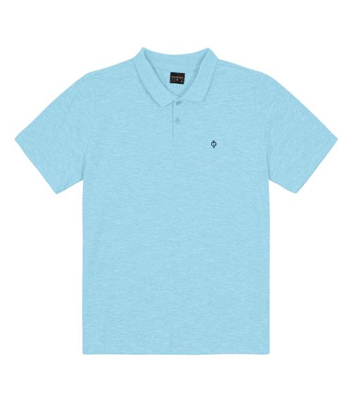 Polo Masculina Básica Plus Size Piquê Diametro Azul