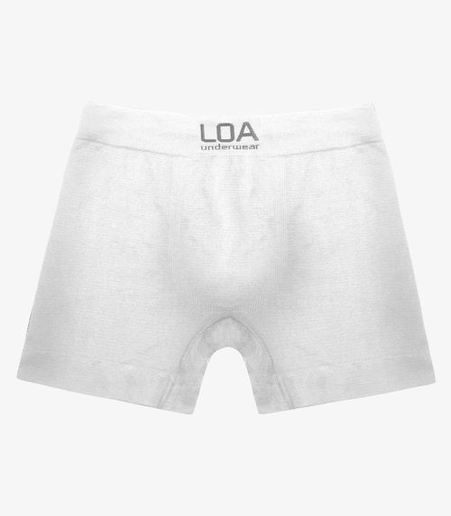 Cueca Boxer Poliamida Seamless Loa Branco